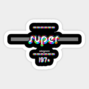 Super 1970 ColorGroove Retro-Rainbow-Tube nostalgia (wf) Sticker